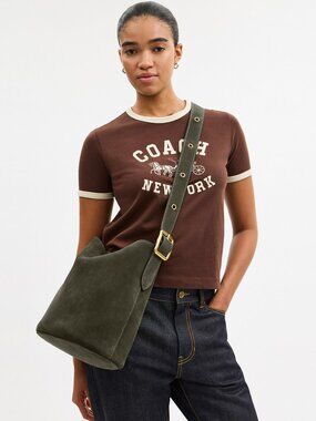 Coach Bleecker Bucket Bag with Authentic Coach charm
